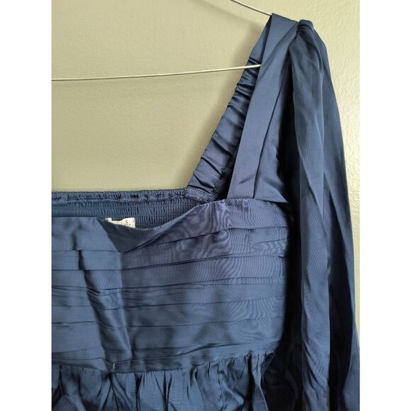 New Abercrombie and Fitch Women's Size Small Square Neck Long Sleeve Blouse Top - Picture 4 of 10